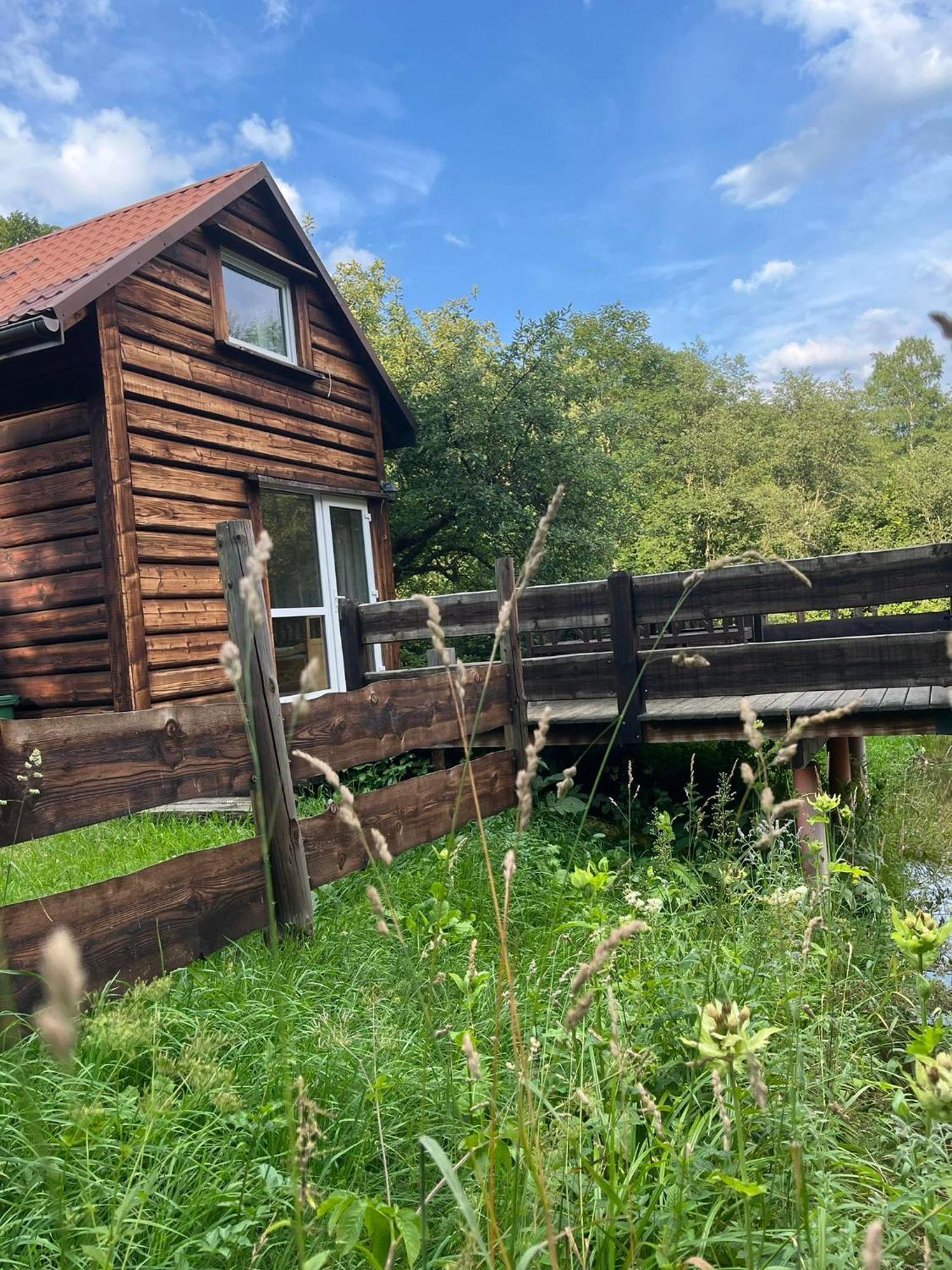 Pod Dobrym Adresem- Domek Nad Stawem Cisna Exteriör bild
